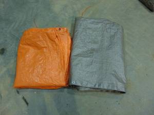 lot 136 image: Grey and Orange Tarps