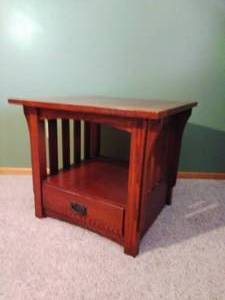 lot 14 image: Square Mission Style Side Table