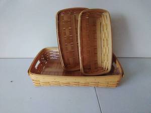 lot 81 image: Three Longaberger Basket Trays