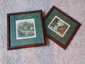 lot 313 image: Pair of Antique Hand Colored Engravings