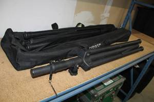 lot 129 image: Ultimate Support Telelock Stereo Speaker Stands with Carry Case