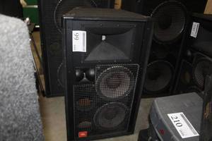 lot 99 image: JBL 2 Way with Dual 12in. Woofers and Horn Professional Series SR Series II Stereo Speaker SR4732A