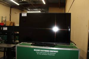lot 132 image: Sharp Aquos 60in. Flat Screen TV, Remote Control