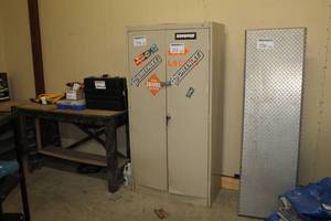 lot 252 image: Metal Storage Cabinet 2-Door