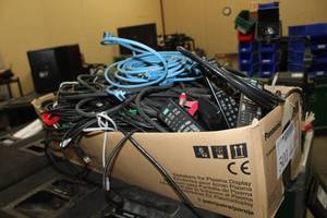 lot 501 image: HDMI Cables, USB Cables, Misc. Cables, Remote Controls