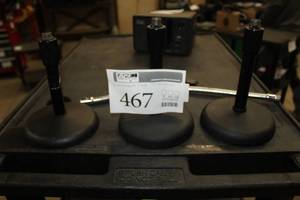 lot 467 image: Lot of (3) Microphone Stands, 1-Microphone Extension