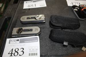 lot 483 image: Lot of (2) SMK-Link Remote Control VP4450 Wireless Clicker
