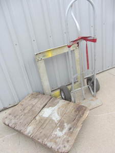 lot 139 image: Hand Truck, Wood & Aluminum Dollies