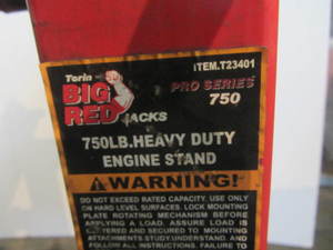 lot 3 image: Torin Big Red Engine Stand