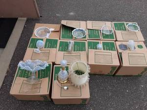 lot 17 image: Collection Of Moon Stone Glassware (10 Boxes)-See Photos For Inventory List