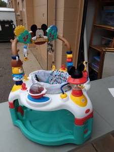 lot 19 image: Bright Starts Mickey Mouse Busy Baby Chair (Very Clean)
