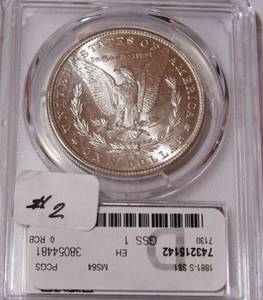 lot 2 image: 1881-S Morgan Silver Dollar