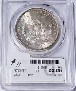 lot 11 image: 1886 Morgan Silver Dollar