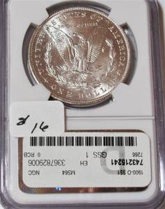 lot 16 image: 1900-O Morgan Silver Dollar