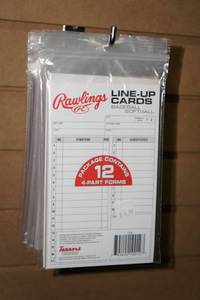 lot 248 image: Rawlings Lineup Cards