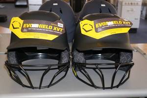 lot 311 image: 2 Evoshield XVT Batting Helmets with Cages