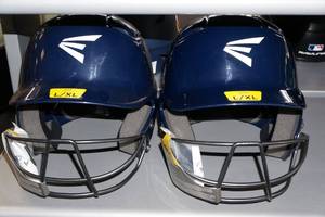 lot 312 image: 2 Easton Batting Helmets with Cages