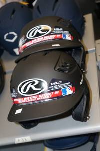 lot 298 image: 2 Rawlings Batting Helmets