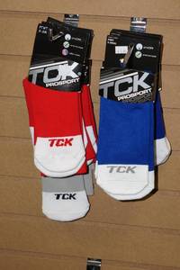 lot 393 image: TCK ProSport Socks (Red-Blue-Grey)
