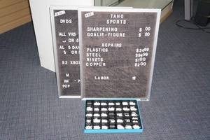 lot 531 image: Black Felt Sign Boards with Letters