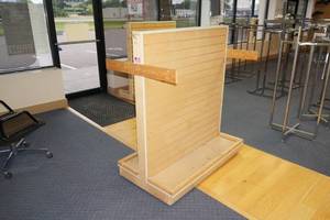 lot 574 image: Dual Sided Slat Wall Display Unit