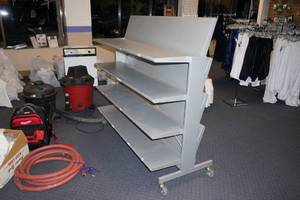 lot 540 image: Grey Folding Shelf Display Unit