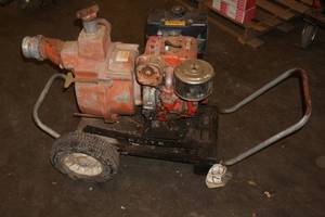 lot 45 image: Homelite Gas Trash Pump on Cart