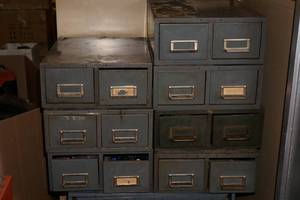 lot 137 image: Metal Drawers with Contents