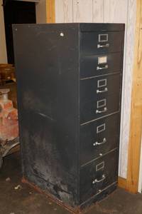 lot 310 image: Black File Cabinet