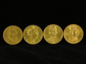 (4) 2010-D Presidential Dollar Coins