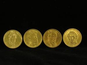 (4) 2009-D Presidential Dollar Coins