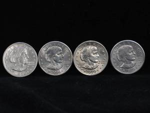 (4) Susan B Anthony Dollar Coins