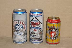 3 Collectible Beer Cans - Twins, Zombie Crawl