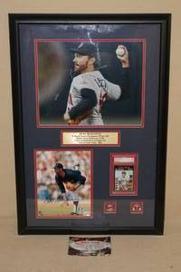 Bert Blyleven Framed Signed Photo and Cards
