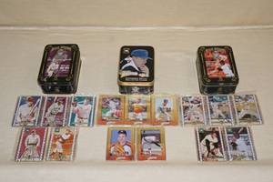 3 Metal Baseball Card Sets