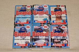 6 Packs Unopened Donruss Baseball Cards