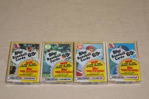 4 Packs Unopened 1987 Topps Baseball Cards - McGwire