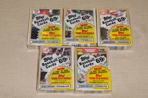 5 Packs Unopened 1987 Topps Baseball Cards - Kirby