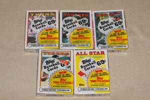 5 Packs Unopened Topps Baseball Cards - Kirby
