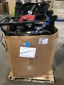 lot 10 image: Pallet of assorted Lawnmowers various brands and conditions