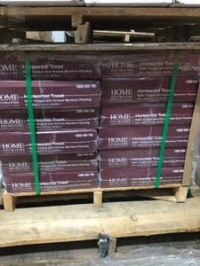 lot 67 image: 12 CASES HOME DECOR COLLECTIONS Horizontal Toast 58 in. T x 5 in. W x 38.59 in. L Solid Bamboo Flooring(24.12 sq. ft.  case) CUSTOMER RETURNS SEE PICS