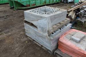 lot 245 image: Lot of (70) Decorative Concrete Block 11-12in. x 11-12in.