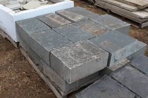 lot 276 image: Lot of (Approximately 20) Bluestone Bricks 16 x 10 x 6in.