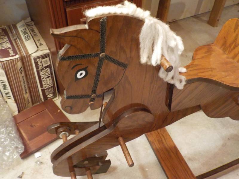 lot 584 image: Vintage Wood Horse Rocker ...