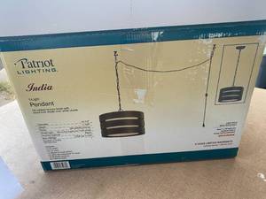 lot 822 image: Patriot Lighting India Pendant Light New in Box
