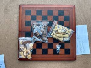 lot 45 image: Never Used ChessBackgammon Travel Set
