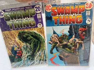 lot 102 image:  HIGH VALUE Swamp thing #1  and  #2  SET of First and Second Startling issues