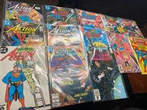 lot 130 image: Vintage Action Comics series #418  and  #550 -  #561