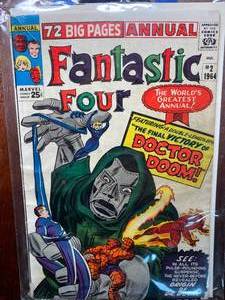 lot 101 image:  HIGH VALUE Fantastic Four Annual #2 (Marvel, 1964) VG condition Origin Doctor Doom
