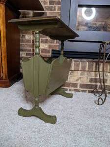 lot 300 image: Side table with Magazine Rack